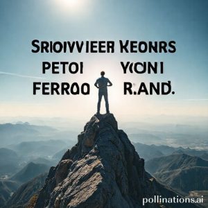 A person confidently standing on top of a mountain, overlooking a vast landscape, with a shining spotlight on them. The image should convey strong personal presence and recognition, symbolizing a powerful personal brand. The style should be modern and slightly abstract.