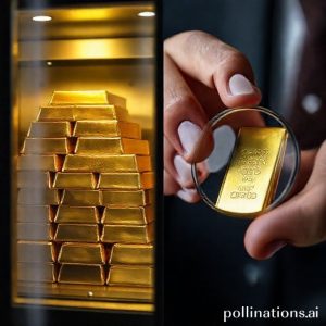 A split image: on one side, a stack of shiny, standard gold bars in a secure vault, symbolizing investment and trust. On the other side, a close-up of a person's hand carefully examining a single gold bar with a magnifying glass, focusing on its hallmark and purity, representing careful investment decisions. The overall tone should be professional and trustworthy.