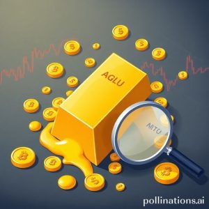 An illustration of a gold bar melting into flowing golden currency symbols, surrounded by stock charts and a magnifying glass, symbolizing the transformation of physical gold into digital trading opportunities and analysis.