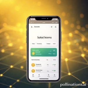 An illustration of a smartphone screen showing the Tring by Pegadaian app dashboard with a prominent 