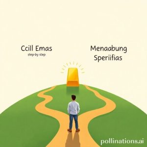 An illustration showing two paths diverging, one labeled 