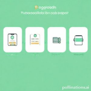 An illustration showing a clear, step-by-step process of using the Pegadaian Digital app for an online loan, with icons representing
