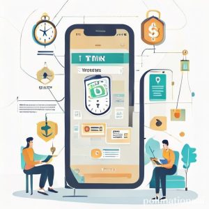 An infographic-style illustration highlighting the key benefits of Tring. It features a large smartphone showing the Tring app. Around it are smaller icons: a clock (saving time), a secure lock (safety), a hand holding money (quick disbursement), a person sitting at home (convenience), and various types of collateral (gold, electronics, BPKB). The background should be clean and modern, with connecting lines between the benefits and the app.