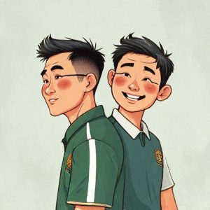 Ilustrasi yang membandingkan Kurva Lorenz dari dua negara, satu dengan ketimpangan tinggi dan satu dengan ketimpangan rendah.