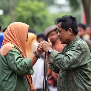 Orang-orang dari berbagai lapisan masyarakat memegang tangan, melambangkan upaya untuk mengurangi kesenjangan ekonomi dan menciptakan masyarakat yang lebih adil.