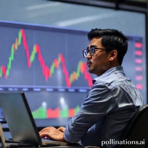 Seorang trader sedang menganalisis grafik saham dengan double bottom pattern, menggunakan indikator teknikal tambahan untuk konfirmasi.