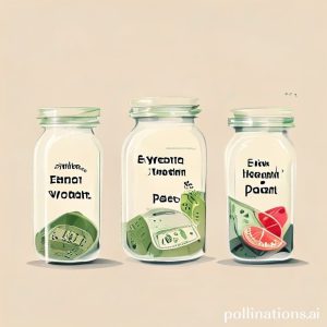 A clean, minimalist illustration of three transparent jars labeled