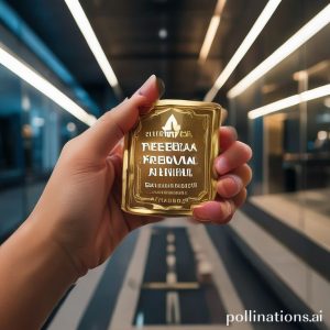 Ilustrasi tangan memegang kepingan emas Antam bersertifikat di depan logo Pegadaian, dengan latar belakang kantor Pegadaian yang modern. Gaya optimis dan profesional.